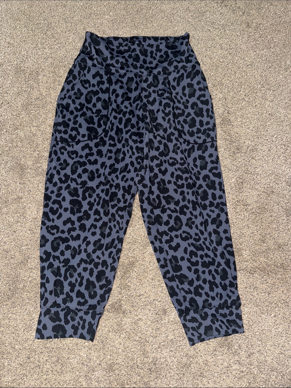 Oakla black and Gray Leopard Print Jogger Pants